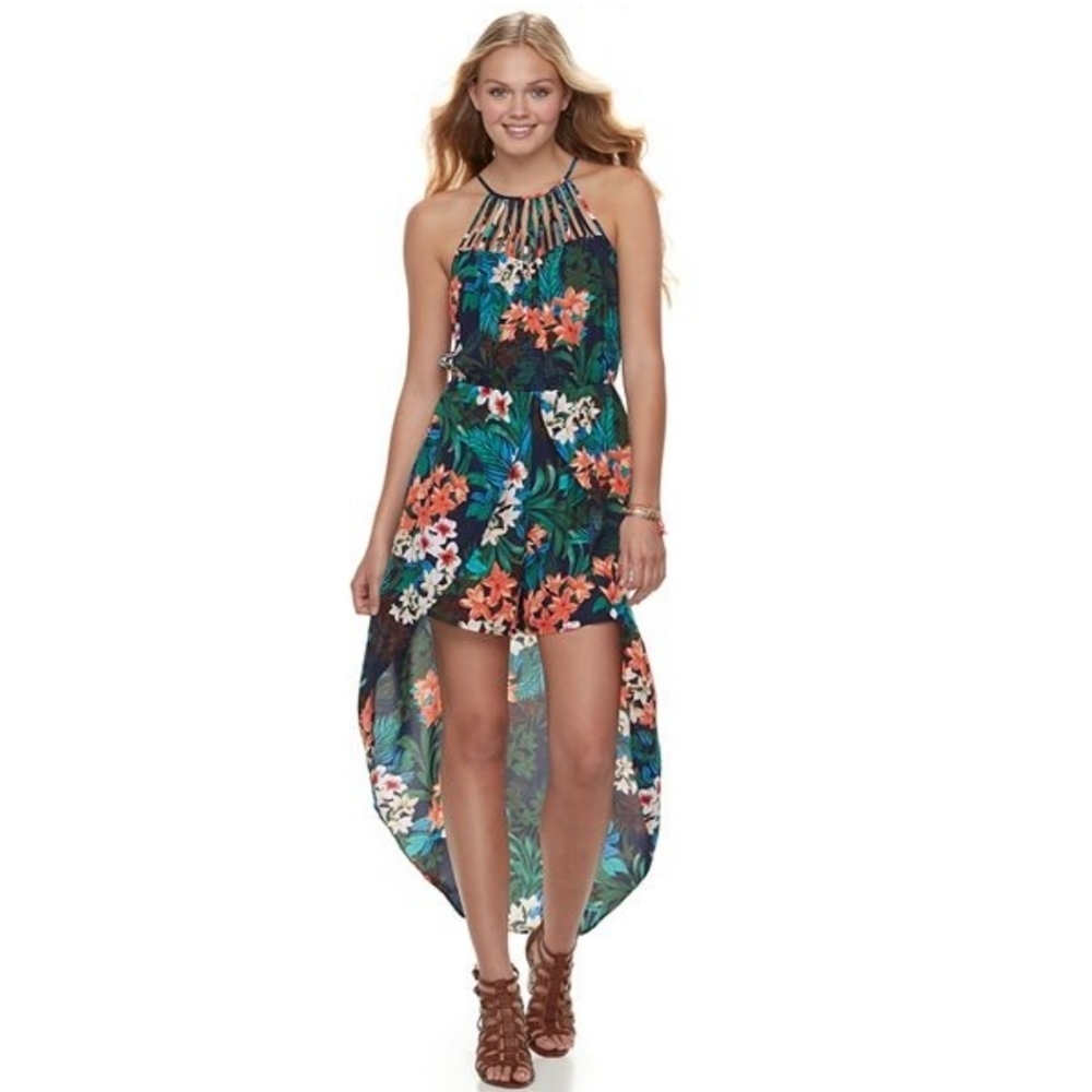 Candie's tropical  romper  with skirt size M